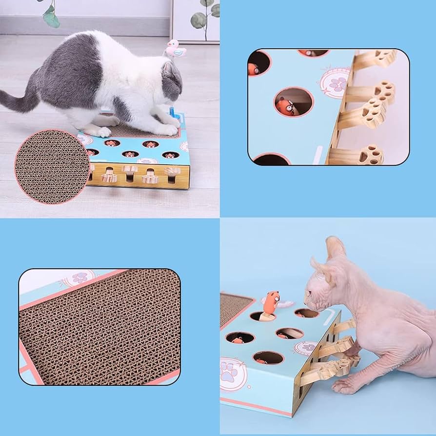 Amazon | 猫 モグラ叩き おもちゃ 猫 おもちゃ 爪とぎ つめとぎ
